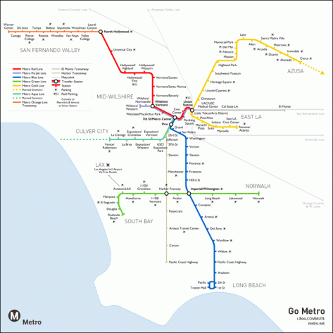 L.A. Metro Map Today